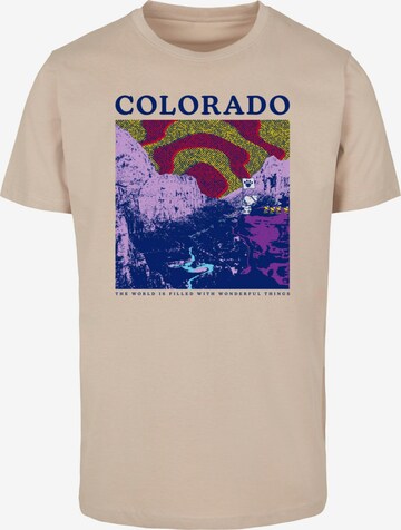 Merchcode Shirt 'Peanuts - Colorado' in Beige: voorkant