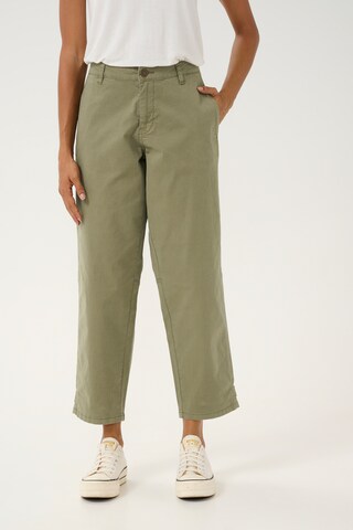 Loosefit Pantalon 'CUally Brita' CULTURE en vert : devant