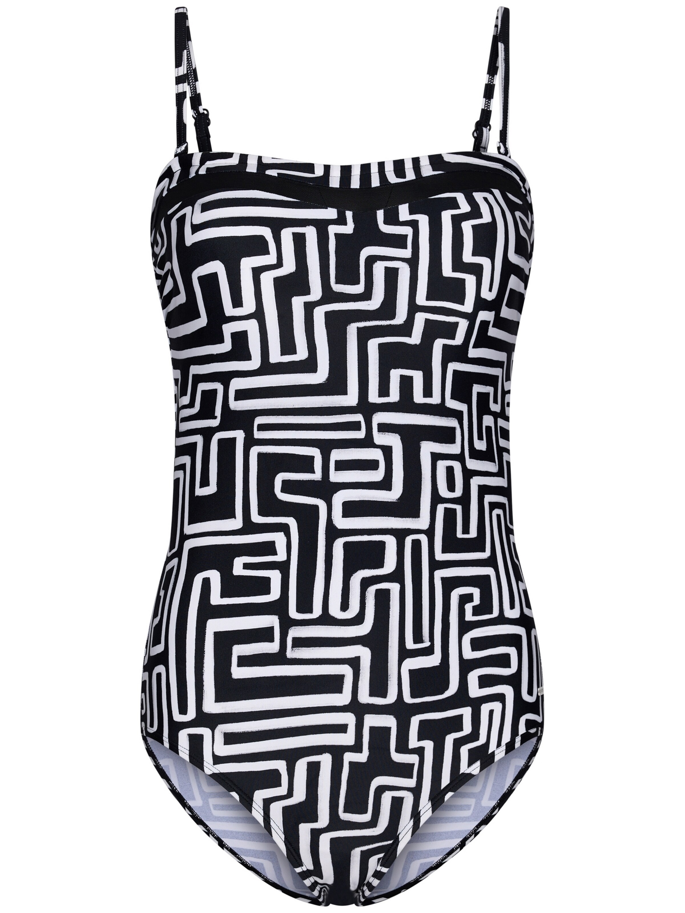 Pastunette Bandeau Shaping-badpak in Zwart: voorkant