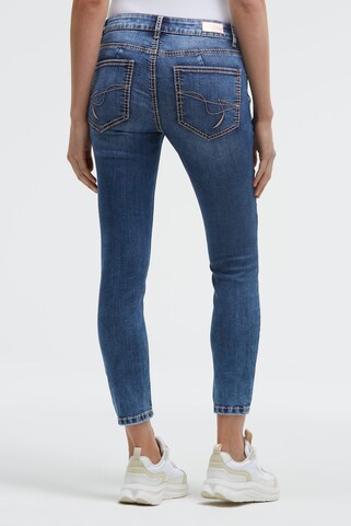 Soccx Slimfit Jeans MIRA Slim Fit in Blau: Vorderseite