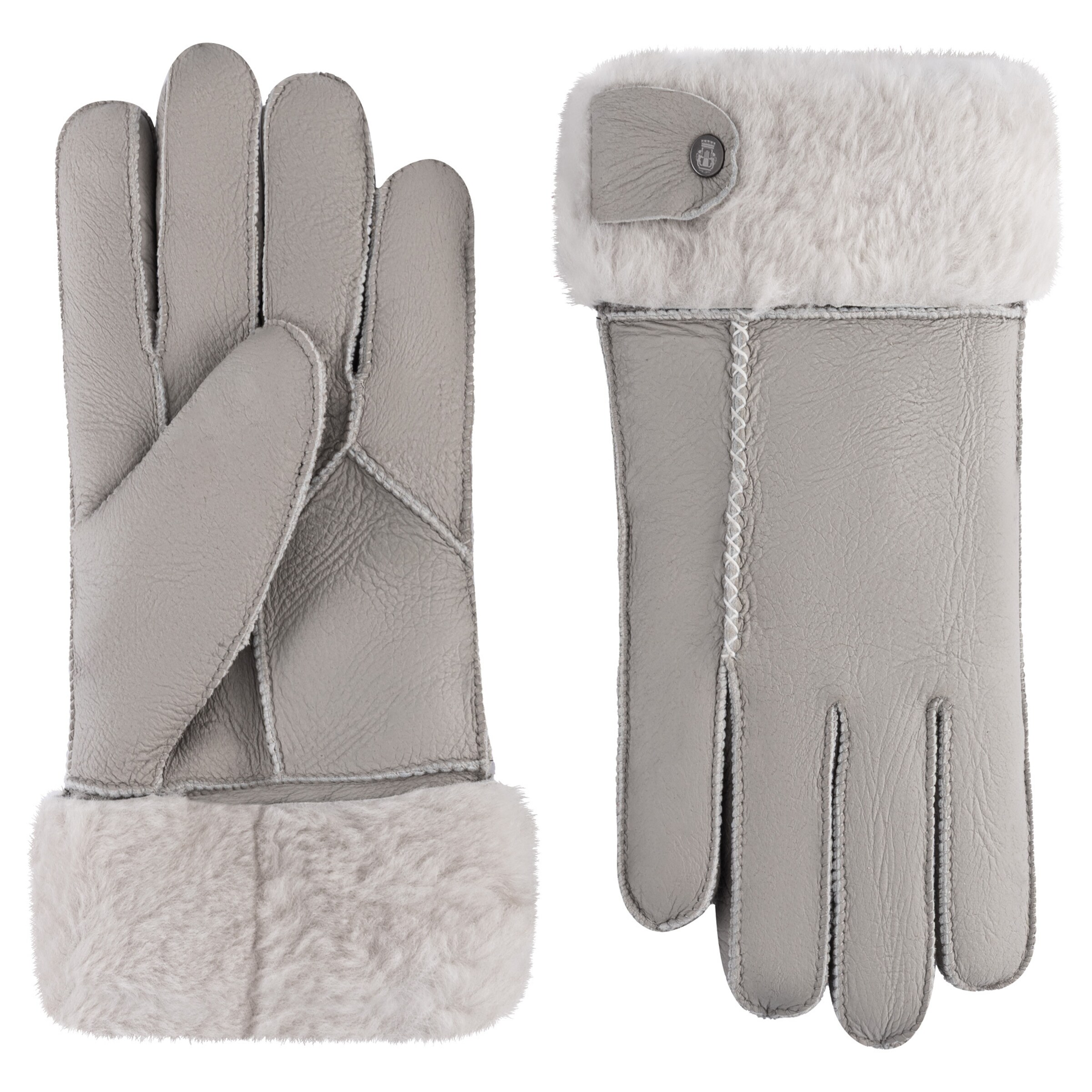 Roeckl Full finger gloves 'VIK' in Grey: front
