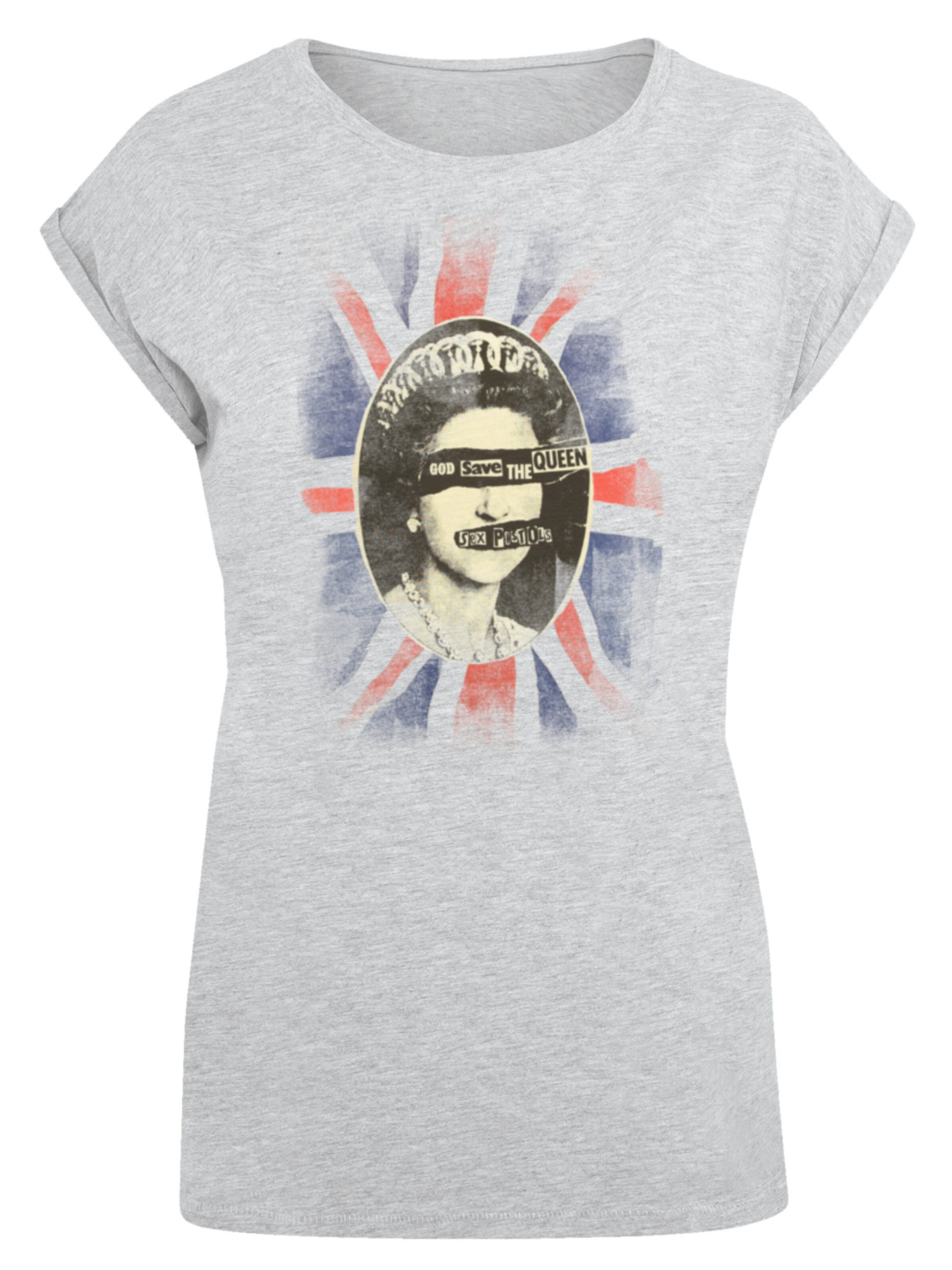 F4NT4STIC Shirt 'Sex Pistols God Save The Queen' in Grey: front