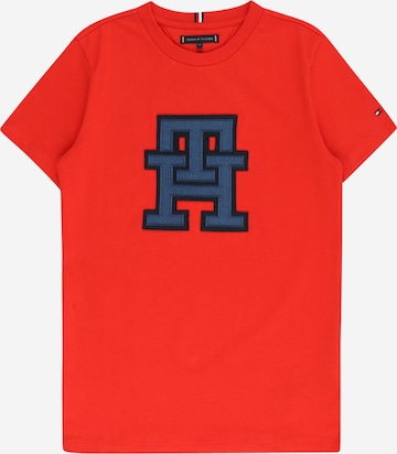 T-Shirt TOMMY HILFIGER en rouge : devant