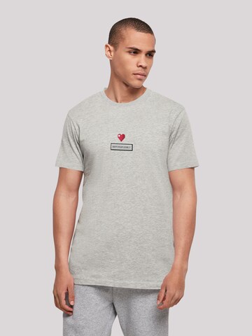 F4NT4STIC Shirt 'Happy New Year Level Up 23 Front' in Grijs: voorkant