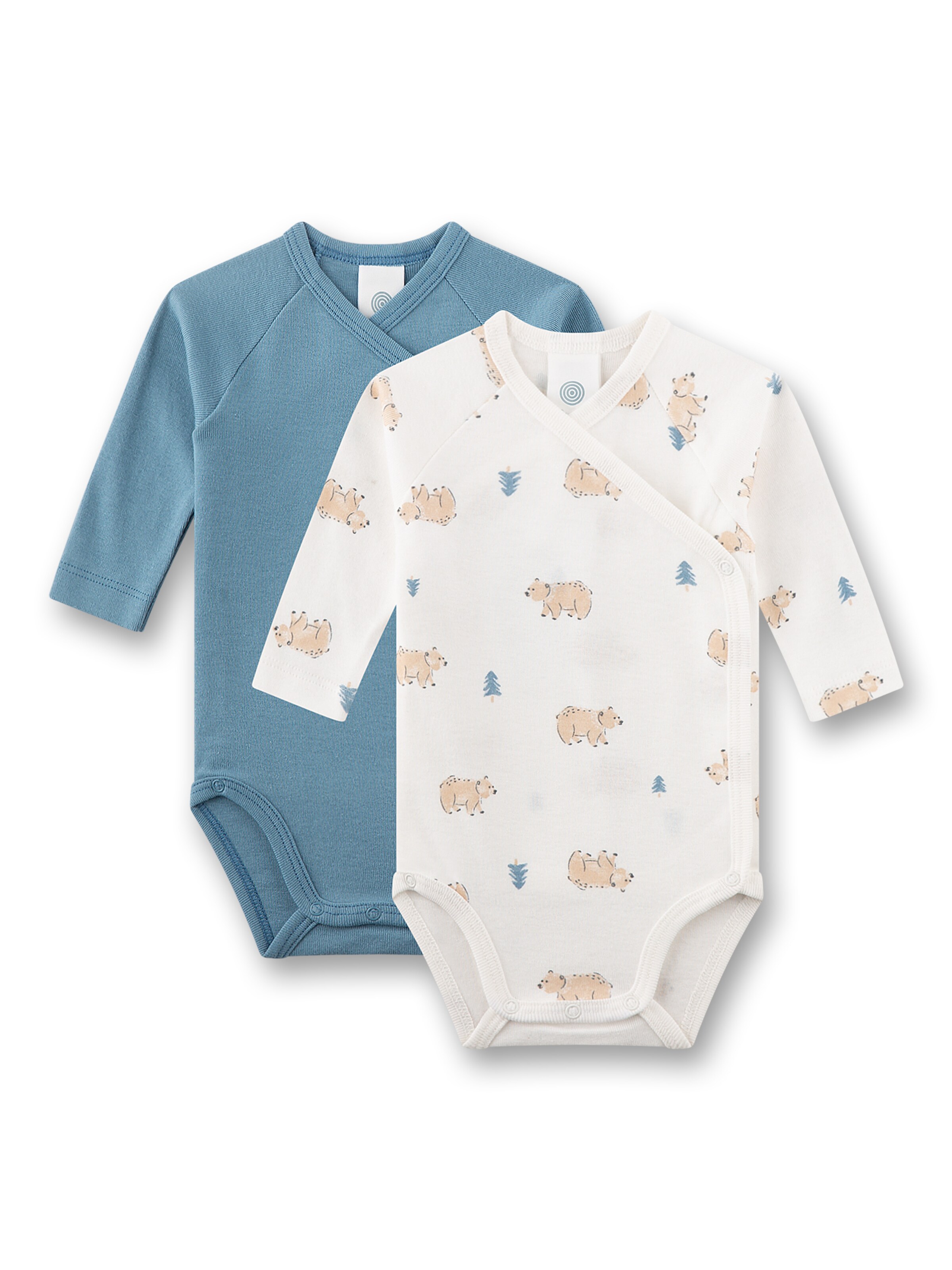 Tutina / body per bambino di Sanetta in beige: frontale