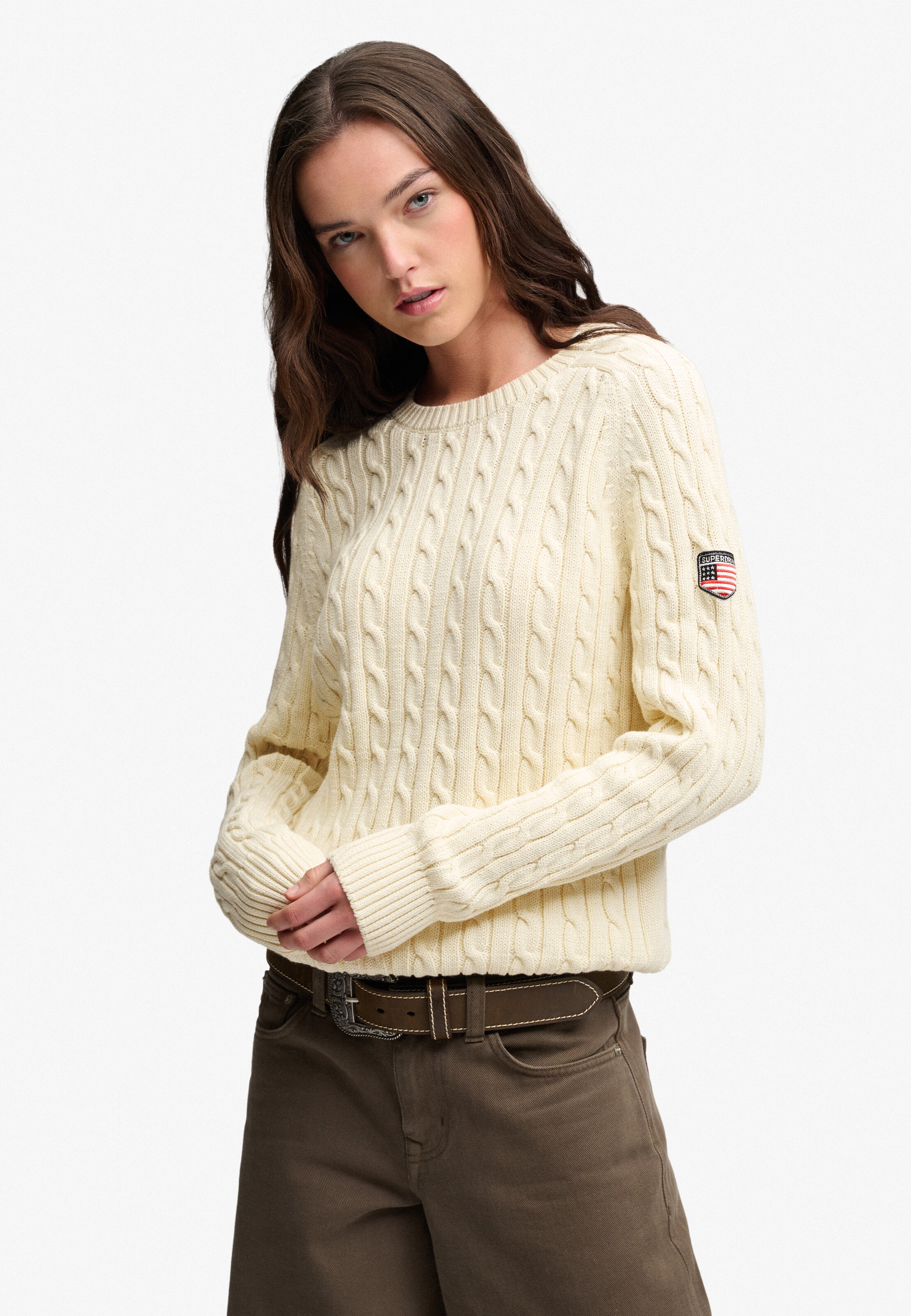 Superdry & Co Sweater in White: front