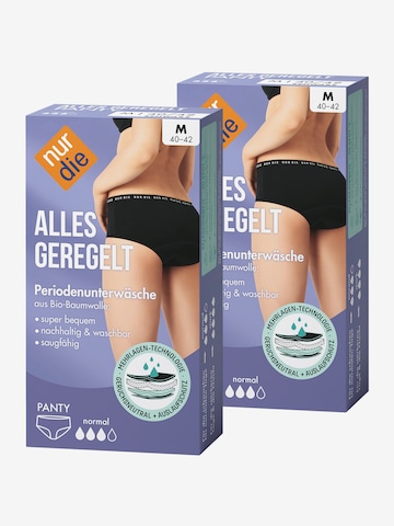 Nur Die Periodenunterwäsche ' Alles Geregelt Menstruations-Panty medium' in Schwarz