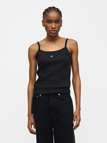 Calvin Klein Jeans - Top en negro: frente