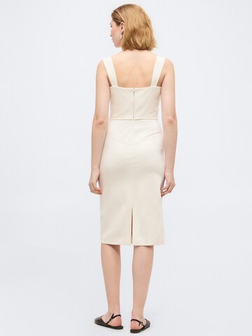 BOSS - Vestido de tubo 'Drapera' en blanco