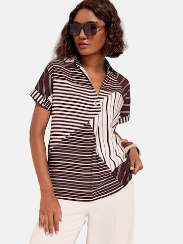 Camicia da donna di Friends Like These in marrone: frontale
