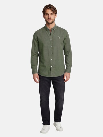 U.S. POLO ASSN. Regular fit Button Up Shirt in Green