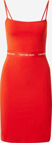 Calvin Klein Jeans Dress in Red: front