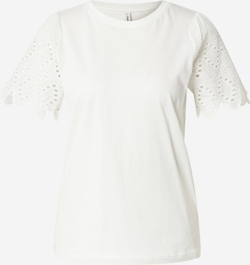 balta ONLY Marškinėliai 'ONLEBBA': priekis