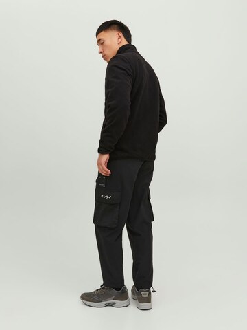 JACK & JONES Fleece Jacket 'Filo' in Black