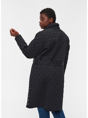 Zizzi Between-Seasons Coat 'MWEDNESDAY' in Black