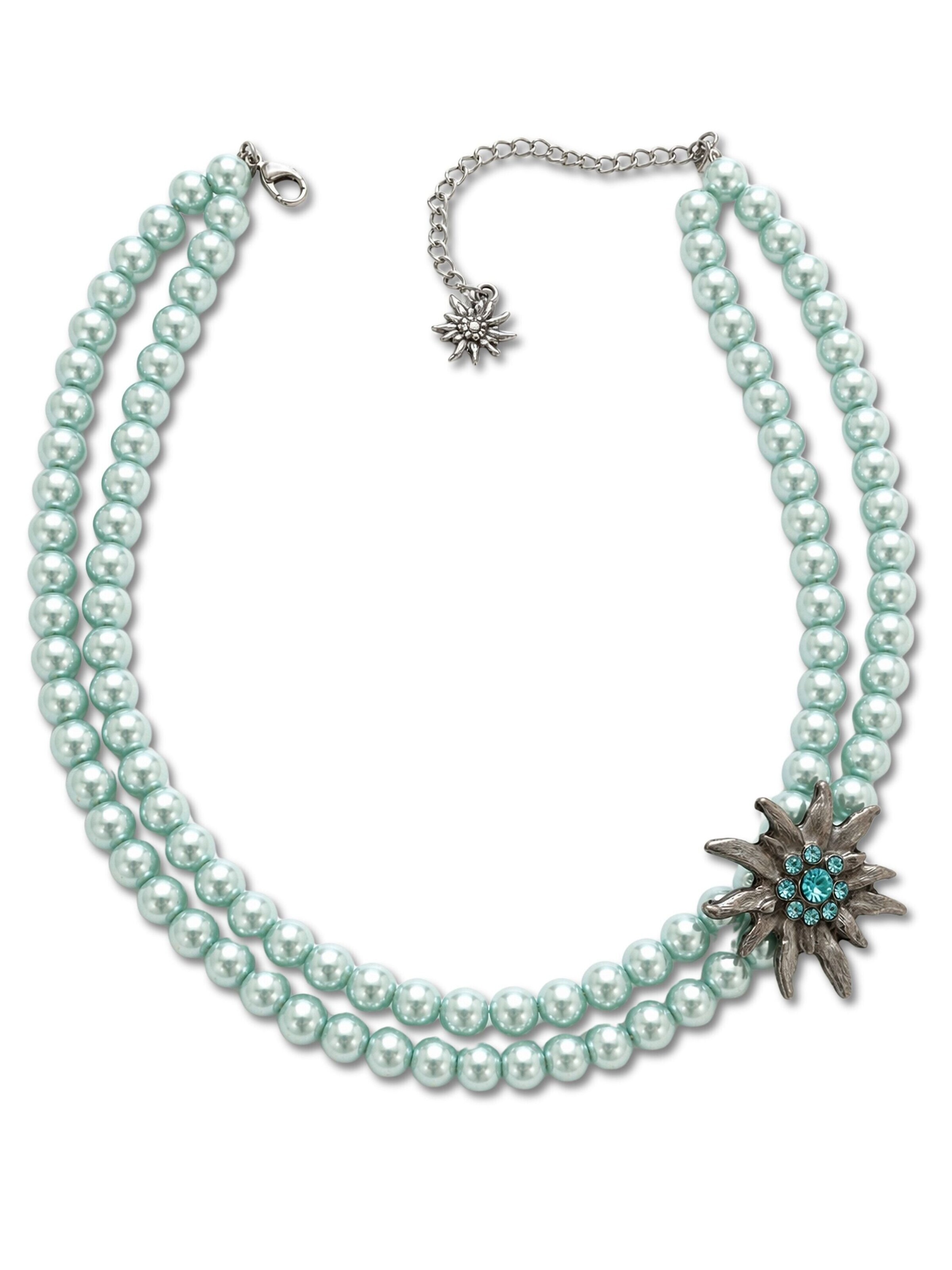 COLLEZIONE ALESSANDRO Necklace 'Alpenperle' in Blue: front