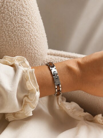 Holzwerk Bracelet 'BEVERSEE' in Silver