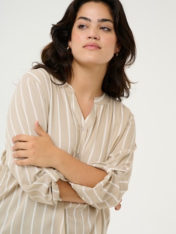 KAFFE CURVE Bluse 'KCSIDA' in Beige