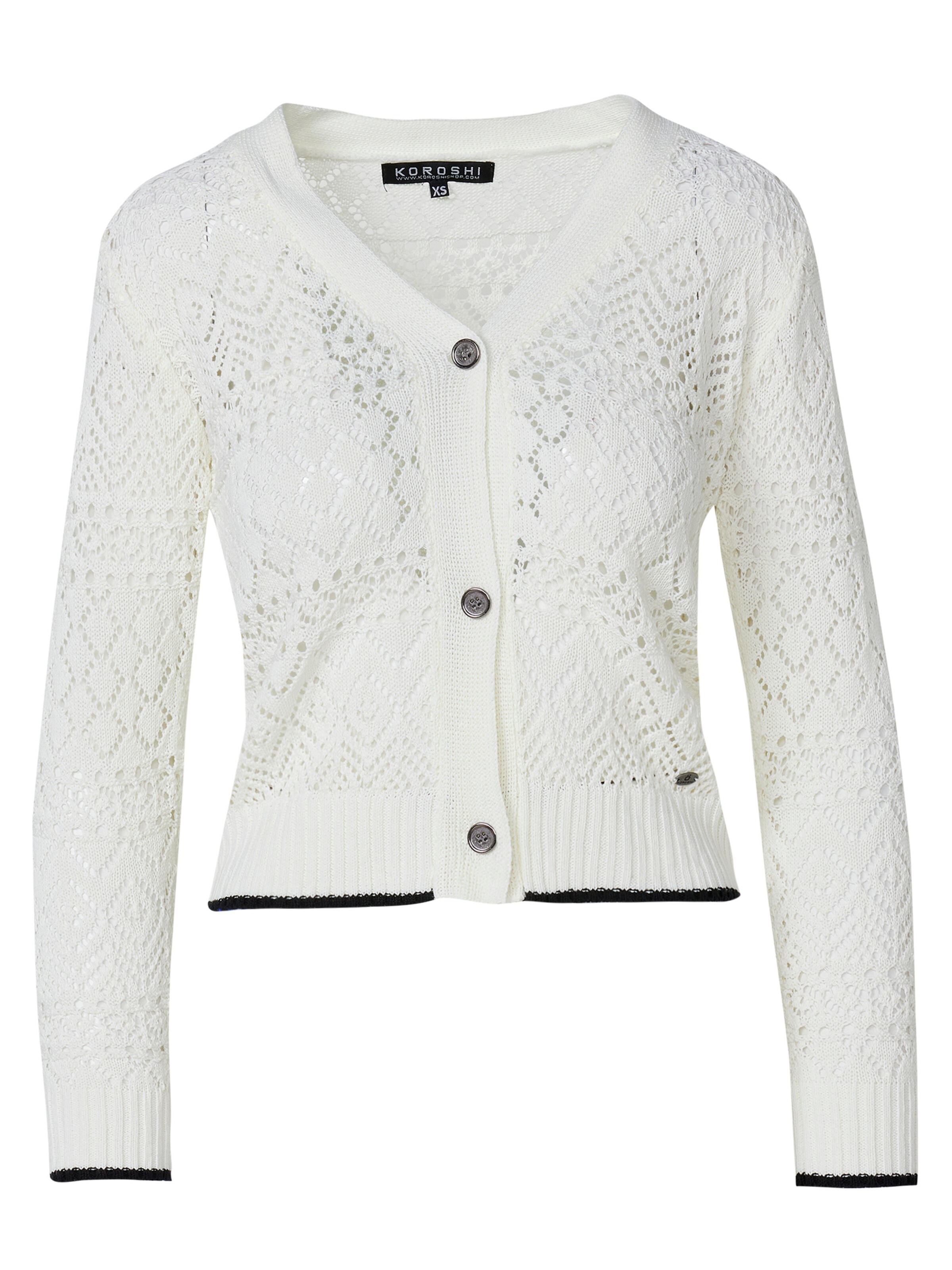 KOROSHI Neuletakki värissä valkoinen: etupuoli