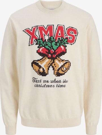 Pull-over Jack & Jones Plus en blanc : devant