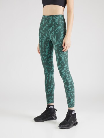 NIKE Skinny Sportovní kalhoty 'ONE' – zelená: přední strana