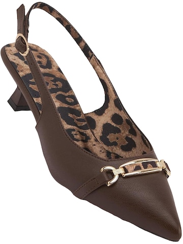 Limoya Slingpumps 'Dima' in Bruin: voorkant