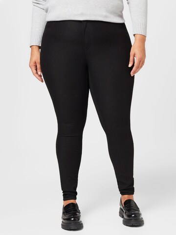 EVOKED Skinny Jeggings i sort: forside