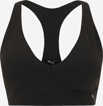 PUMA Bustier Sport bh 'Shapelux' in Zwart: voorkant