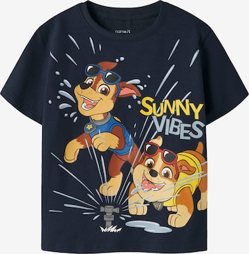 zils NAME IT T-Krekls 'NMMMACAS PAW': no priekšpuses