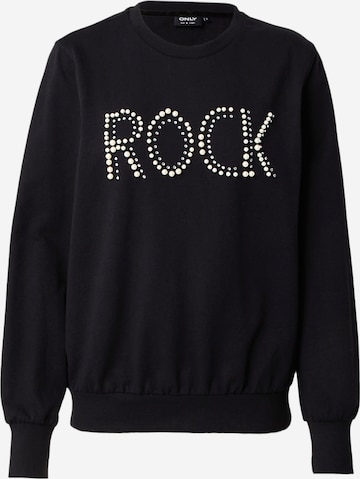 ONLY Sweatshirt 'AMY' in Black: front