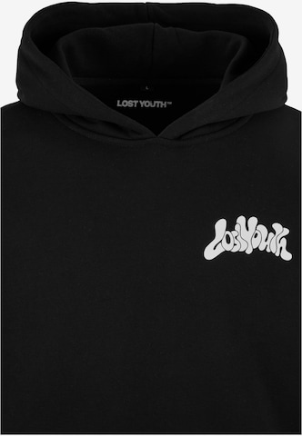 Lost Youth Sweatshirt 'Blurred Flowers' in Black