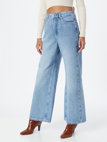 Afends Wide leg Jeans in Blue: front