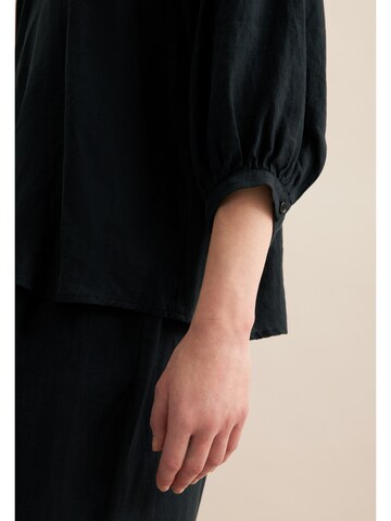 SEIDENSTICKER Blouse 'Schwarze Rose' in Zwart