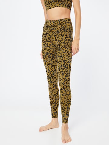 Coupe slim Pantalon de sport Hey Honey en vert : devant