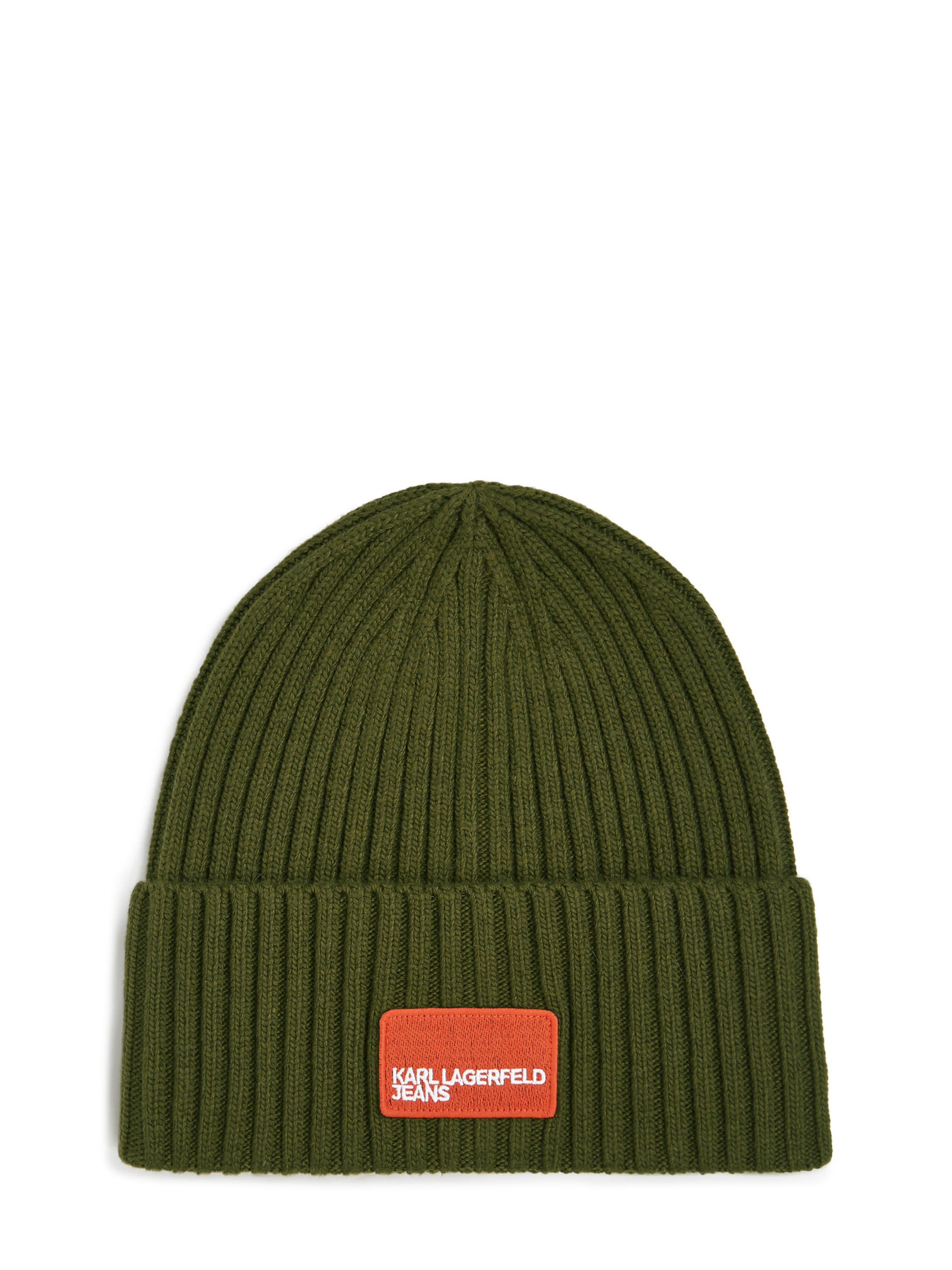 žalia KARL LAGERFELD JEANS Megzta kepurė: priekis