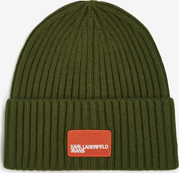 žalia KARL LAGERFELD JEANS Megzta kepurė: priekis