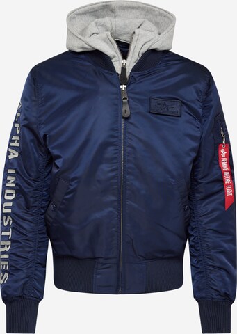 ALPHA INDUSTRIES Between-season jacket in Blue: front