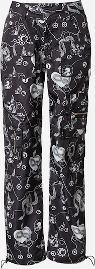 Pantaloni cargo Nasty Gal di colore grigio scuro / bianco, Visualizzazione prodotti