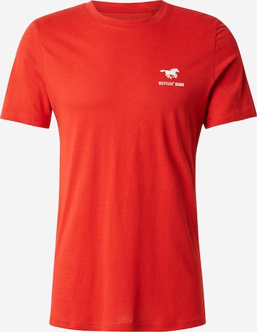 MUSTANG Koszulka 'Austin' w kolorze czerwony: przód