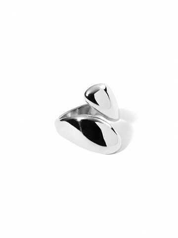 hiBALI Ring 'Chunky Edgy' in Silver: front