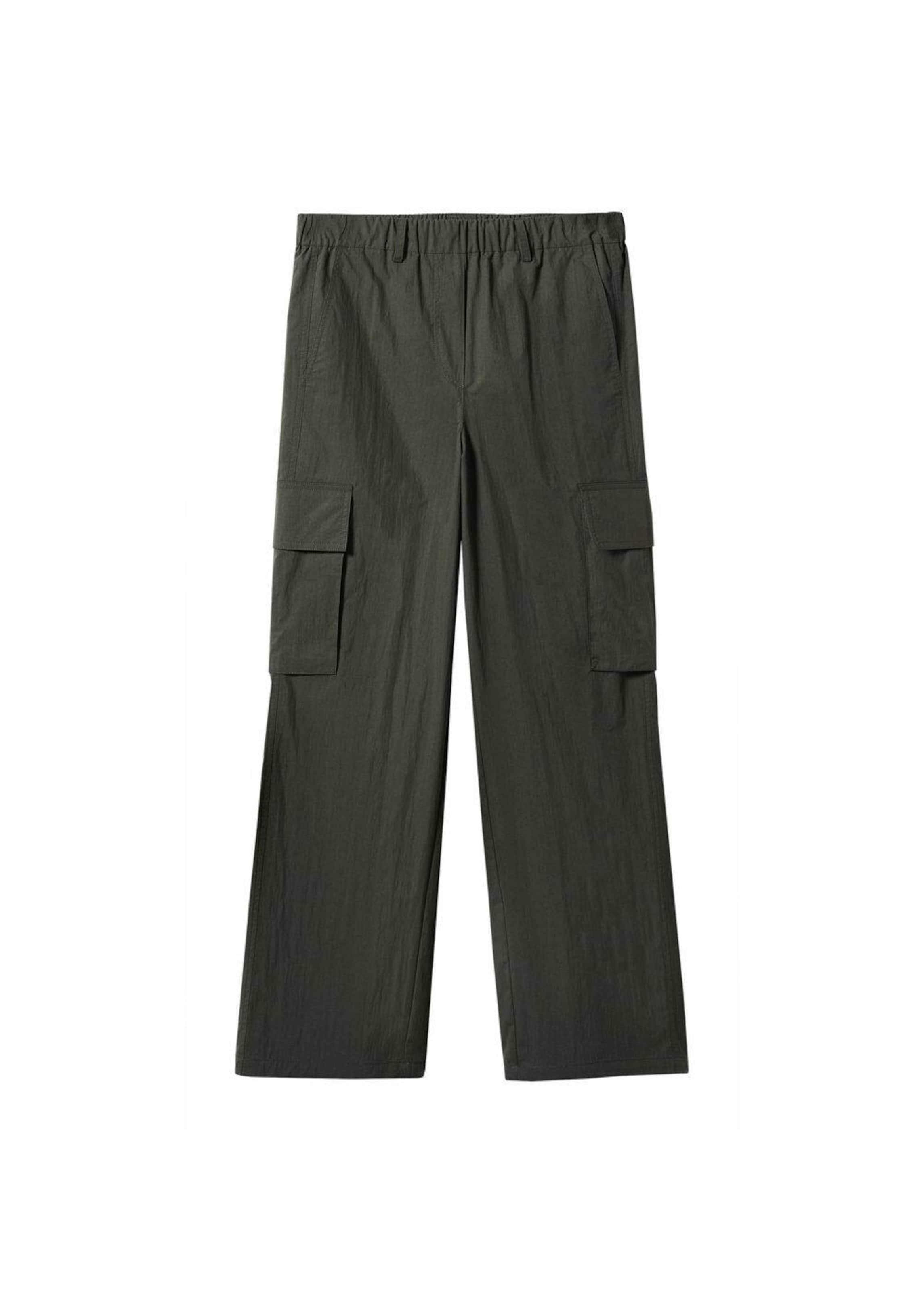 MANGO Loosefit Hose 'Seul' in Grün: Vorderseite