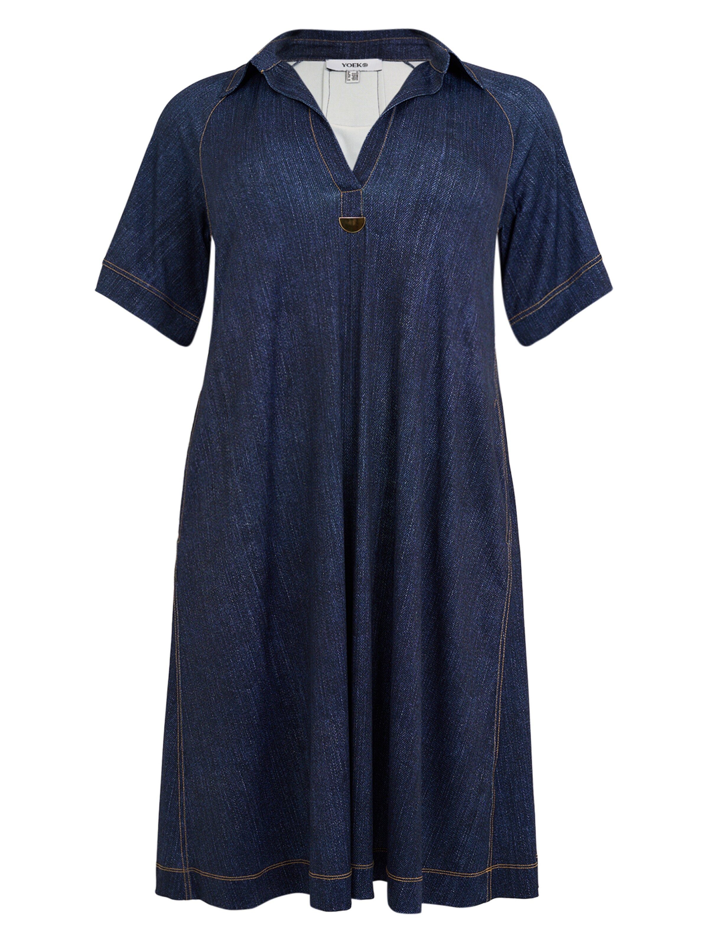 YOEK Jurk in Blauw: voorkant