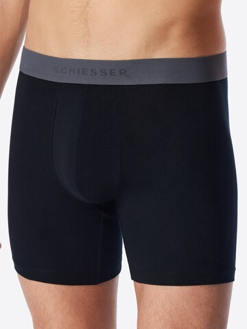 SCHIESSER Langer Boxershort ' 95/5 Multi ' in Schwarz: Vorderseite