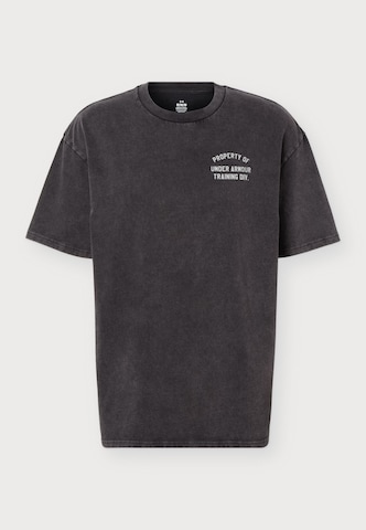 UNDER ARMOUR Performance Shirt 'PROPERTY OF UA' in Black: front