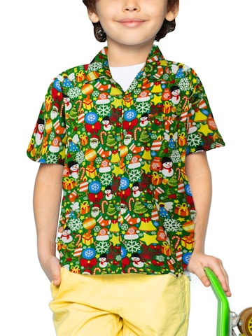 Regular fit Camicia 'Christmas Allover' di King Kameha in colori misti: frontale