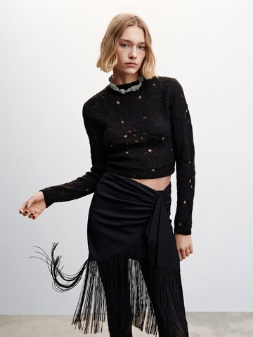 Pull-over 'EVREN' MANGO en noir : devant