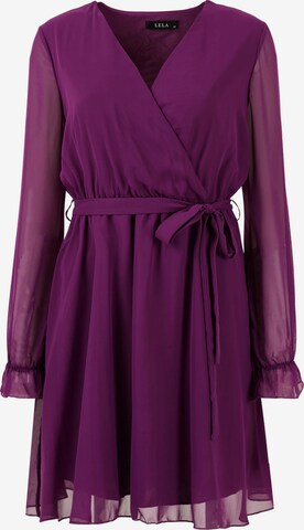 LELA Shirt Dress in Purple: front