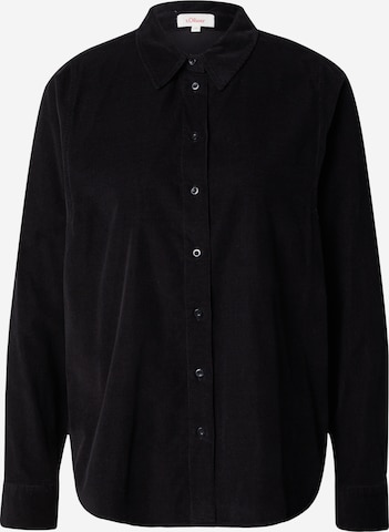 s.Oliver Blouse in Zwart: voorkant