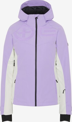 CHIEMSEE Athletic Jacket in Purple: front