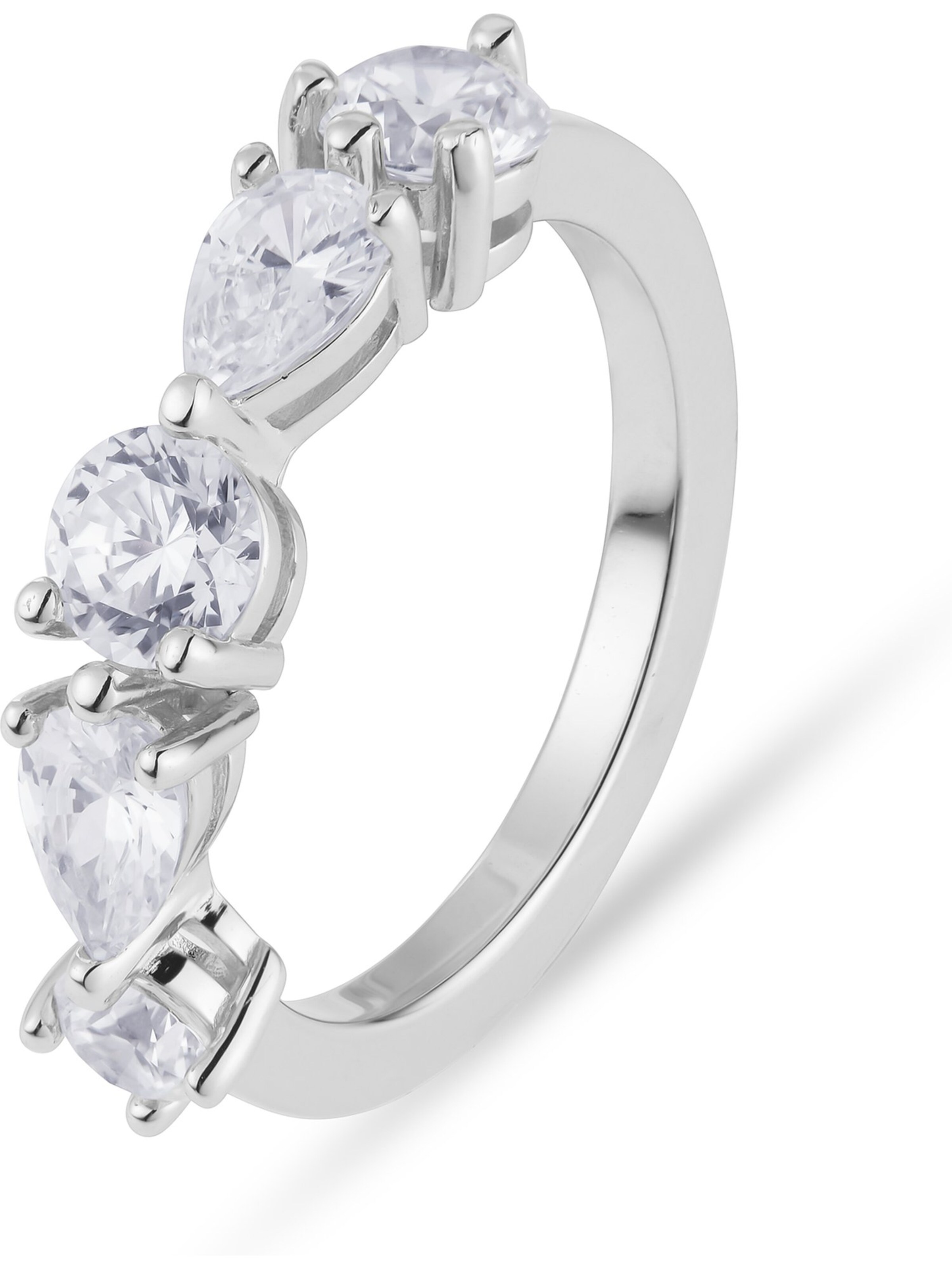 JETTE Ring in Silver: front